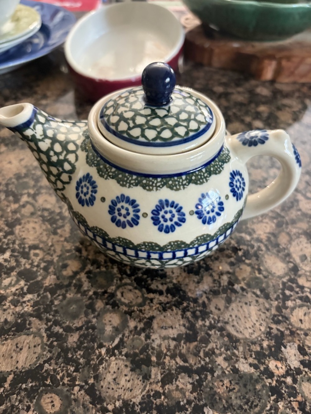 Blue Rose Polish Pottery Maia small teapot